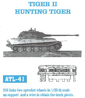 Fruilmodel Tiger II Hunting Tiger Tank Track Link Set (210 Links) Plastic Model Tank Tracks 1/35 #41