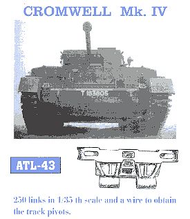 Fruilmodel Cromwell Mk IV Tank Track Link Set (250 Links) Plastic Model Tank Tracks 1/35 Scale #43