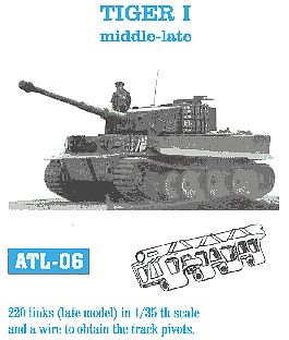 Fruilmodel Tiger I Mid-Late Tank Track Link Set (220 Links) Plastic Model Tank Tracks 1/35 #6