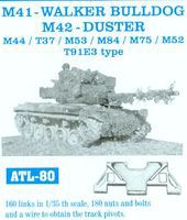 Fruilmodel M41 Walker Bulldog/M42 Duster Tank Track Link Set ( Plastic Model Tank Tracks 1/35 #80 Fruilmodel M41 Walker Bulldog/M42 Duster Tank Track Link Set ( Plastic Model Tank Tracks 1/35 #80
