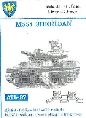 Fruilmodel M551 Sheridan Tank Track Link Set Plastic Model Tank Tracks 1/35 Scale #87
