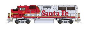 Fox EMD GP60M w/LokSound & DCC Santa Fe #123 (Warbonnet, silver, red, black Anti-Glare Nose, Small US Flag) Fox EMD GP60M w/LokSound & DCC Santa Fe #123 (Warbonnet, silver, red, black Anti-Glare Nose, Small US Flag)