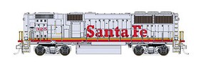 Fox EMD GP60B w/LokSound & DCC Santa Fe #333 (Warbonnet, silver, red, black Anti-Glare Nose, Small US Flag)