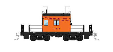 Fox Transfer Caboose Milwaukee Road #01738 HO Scale Model Train Freight Car #31159