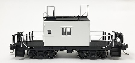 Fox HO Transfer Caboose, Undecorated/White/Late