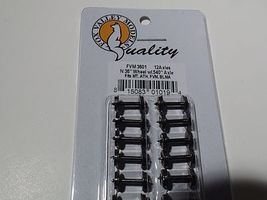 Fox 36'' Wheels pkg(12) (.540'' Axle) N Scale Model Train Truck #3601 Fox 36'' Wheels pkg(12) (.540'' Axle) N Scale Model Train Truck #3601