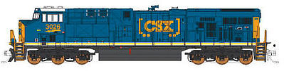 Fox GE ES44AC GEVO - Standard DC - CSX #3026 N Scale Model Train Diesel Locomotive #70285