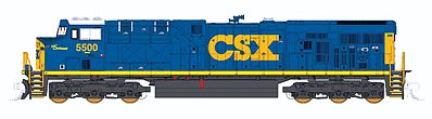 Fox GE ES44DC w/Low Numberboards, CSX #5500 N Scale Model Train Diesel Locomotive #70384