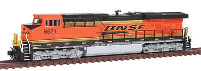 Fox GE ES44C4 - Standard DC - BNSF Railway #6621 N Scale Model Train Diesel Locomotive #70407