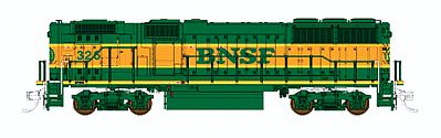 Fox EMD GP60B DC Burlington Northern Santa Fe #326 N Scale Model Train Diesel Locomotive #70605