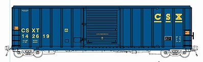 Fox FMC 5347 Single-Door Boxcar CSX #142625 N Scale Model Train Freight Car #80323