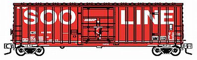 Fox 7 post Boxcar WC ex- SOO Line Red 1 N Scale Model Train Freight Car #81712