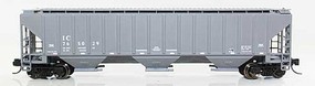 Fox 4740 Cu.Ft. 3-Bay Covered Hopper Ready to Run Illinois Central 765255 (gray) N-Scale
