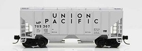 Fox 3000 Cu.Ft. 2-Bay Covered Hopper Ready to Run Union Pacific MP 705307 (gray, black) N-Scale