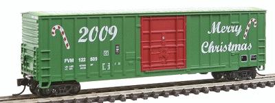 Fox 7 post Boxcar Merry Christmas 09 N Scale Model Train Freight Car #8909