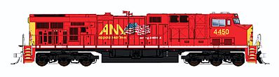 Fox GE ES44AC - Standard DC - Allegheny Midland #4453 N Scale Model Train Diesel Locomotive #89303