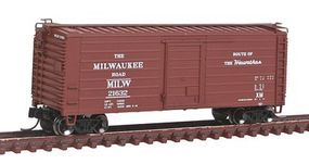 Short-Rib 40' Rib-Side Boxcar Milwaukee Road #21632 N Scale Model Train Freight Car #90222