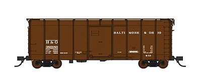 Fox B&O Class M-53 Wagontop Boxcar w/Flat Doors - Ready to Run Baltimore & Ohio #380275 (Original Scheme, Boxcar Red) - N-Scale