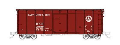 Fox B&O Class M-53 Wagontop Boxcar w/Flat Doors - Ready to Run Baltimore & Ohio #380288 (Post War 1946-55, Boxcar Red) - N-Scale
