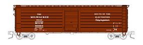 Fox 50' Single-Door Rib-Side Boxcar Milwaukee Road #50063 N Scale Model Train Freight Car #90413 Fox 50' Single-Door Rib-Side Boxcar Milwaukee Road #50063 N Scale Model Train Freight Car #90413