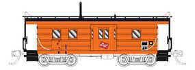 Fox High-Window Rib-Side Caboose Milwaukee Road #01 N Scale Model Train Freight Car #91013