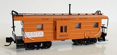 Fox Low-Window Rib-Side Caboose Milwaukee Road #020 N Scale Model Train Freight Car #91028
