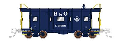 Fox B&O I-12 Wagontop Bay Window Caboose Baltimore & Ohio N Scale Model Train Freight Car #91207