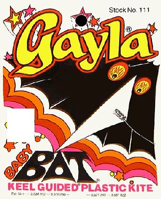Gayla 42x22 Baby Bat Delta Wing Kite Single-Line Kite #111