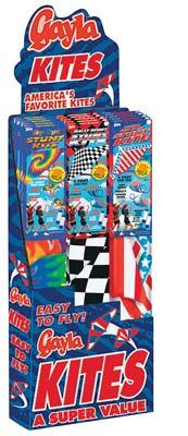 Gayla 24 Assorted Stuntmaster Kites Display Single Line Kite #3220