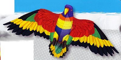 Gayla 55x24 Rainbow Parrot Wing Flapper Kite Single-Line Kite #856