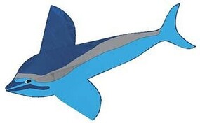 Gayla Dolphin 48x72 Nylon Single-Line Kite #892 Gayla Dolphin 48x72 Nylon Single-Line Kite #892