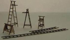 GCLaser Ladders Kit (Laser-Cut Wood) Builds 22 Various Items N Scale Model Railroad #1101