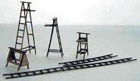 GCLaser Ladders Kit (Laser-Cut Wood) Builds 22 Various Items HO Scale Model Kit #11101