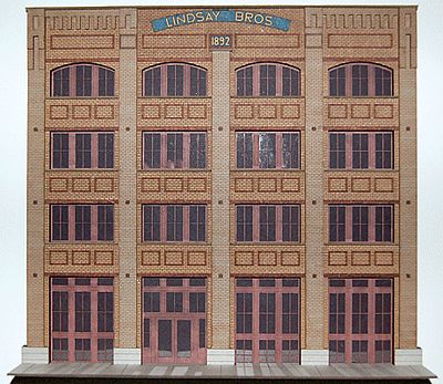 GCLaser Lindsay Bros. Entry Backdrop Kit HO Scale Model Building #19025