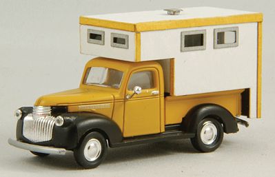 GCLaser Camper Pickup Truck Bed Kit (Laser-Cut Wood) HO Scale Vehicle Accessory #19051