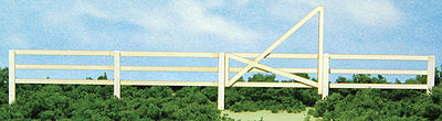 GCLaser 3-Slat Fence & Gate Kit 50 1.2m HO Scale Model Railroad Accessory #19086
