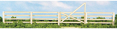 GCLaser 4-Slat Fence & Gate Kit (40 1m) HO Scale Model Railroad Accessory #19087