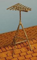 Antennas (Laser-Cut Wood Kit) Roof Top Style pkg(4) N Scale Model Railroad Accessory #267