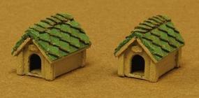 GCLaser Dog House pkg(2) Kit (Laser-Cut Wood) Z Scale Model Railroad Accessory #5145