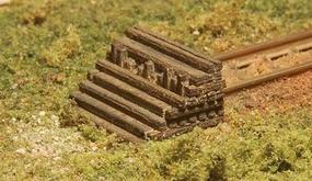 GCLaser Stacked Ties Track Bumper pkg(4) Kit (Laser-Cut Wood) Z Scale Model Railroad Accessory #5182