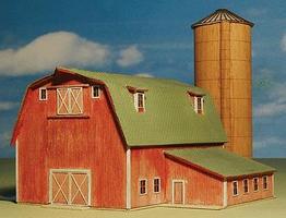 GCLaser Ellis' Barn & Silo Kit (Laser-Cut Wood) Z Scale Model Railroad Building #5304 GCLaser Ellis' Barn & Silo Kit (Laser-Cut Wood) Z Scale Model Railroad Building #5304