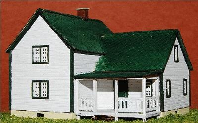 GCLaser Farm House Kit (Laser-Cut Wood) Z Scale Model Railroad Building #5346