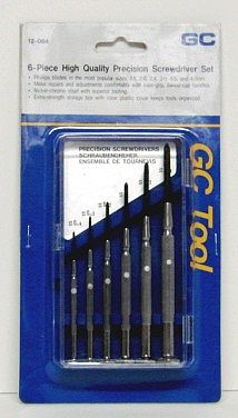 GCProducts High Quality Precision Screwdriver 6pc Set- 1.6/2.0/2.4/3.0/3.5/4.0mm Phillips