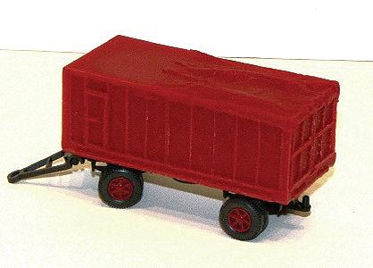 Gem-City Wgn Stake & Chain Red - HO-Scale