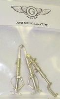 G-Factor Messerschmitt Me262 White Bronze Landing Gear Plastic Model Aircraft Parts 1/32 #32015 G-Factor Messerschmitt Me262 White Bronze Landing Gear Plastic Model Aircraft Parts 1/32 #32015