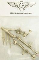P51 Mustang White Bronze Landing Gear for Tamiya Plastic Model Aircraft Parts 1/32 #32022