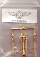 G-Factor He111 Brass Landing Gear for RVL Plastic Model Aircraft Accessory 1/32 Scale #32029 G-Factor He111 Brass Landing Gear for RVL Plastic Model Aircraft Accessory 1/32 Scale #32029