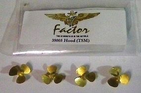 G-Factor HMS Hood Brass Propellers for Trumpeter (4) Plastic Model Ship Parts 1/350 Scale #35005 G-Factor HMS Hood Brass Propellers for Trumpeter (4) Plastic Model Ship Parts 1/350 Scale #35005