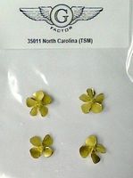 G-Factor USS North Carolina Brass Propellers for Trumpeter Plastic Model Ship Parts 1/350 #35011 G-Factor USS North Carolina Brass Propellers for Trumpeter Plastic Model Ship Parts 1/350 #35011