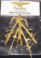G-Factor F15 Eagle Brass Landing Gear for Hasegawa Plastic Model Aircraft Parts 1/48 Scale #48006 G-Factor F15 Eagle Brass Landing Gear for Hasegawa Plastic Model Aircraft Parts 1/48 Scale #48006